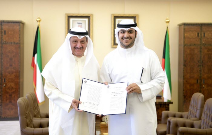 الكندري يستقبل رئيس الاتحاد الوطني لطلبة الكويت