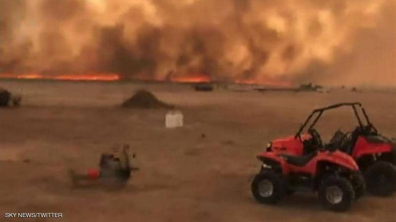 البرق يحرق 10000 فدان من غابات جنوب غربي يوتا