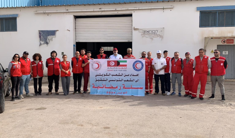  «الهلال الأحمر» الكويتي يوزّع 2400 سلة غذائية في تونس