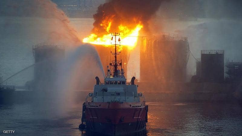 انفجار ناقلة نفط روسية في بحر "آزوف"