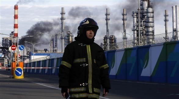 روسيا: إخماد حريق بمصفاة نفطية