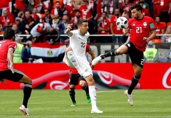 مصر تخسر أمام الأوروغواي بهدف  دون مقابل في مونديال 2018