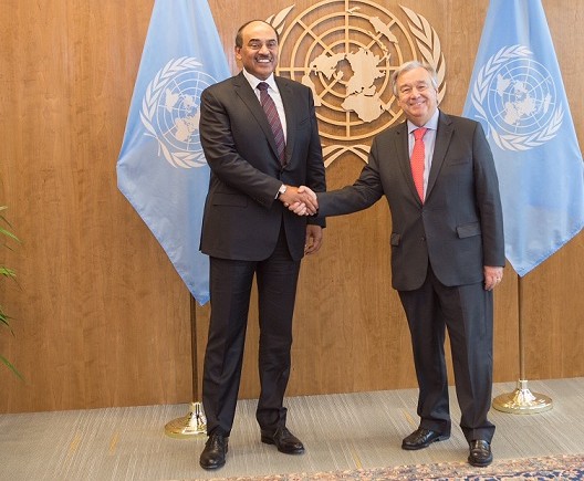 وزير الخارجية يلتقي الأمين العام للأمم المتحدة