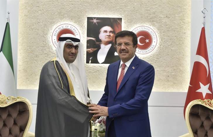 الروضان بحث مع وزير الاقتصاد التركي تعزيز التعاون بين البلدين