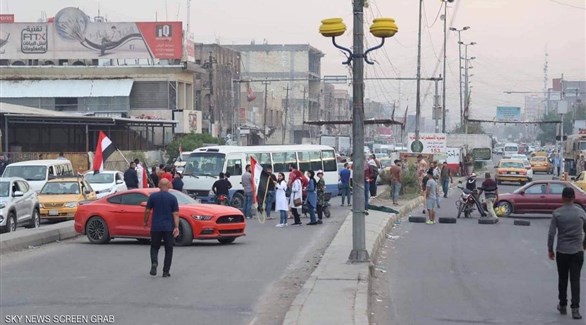 عصيان مدني وقطع طرقات بغداد