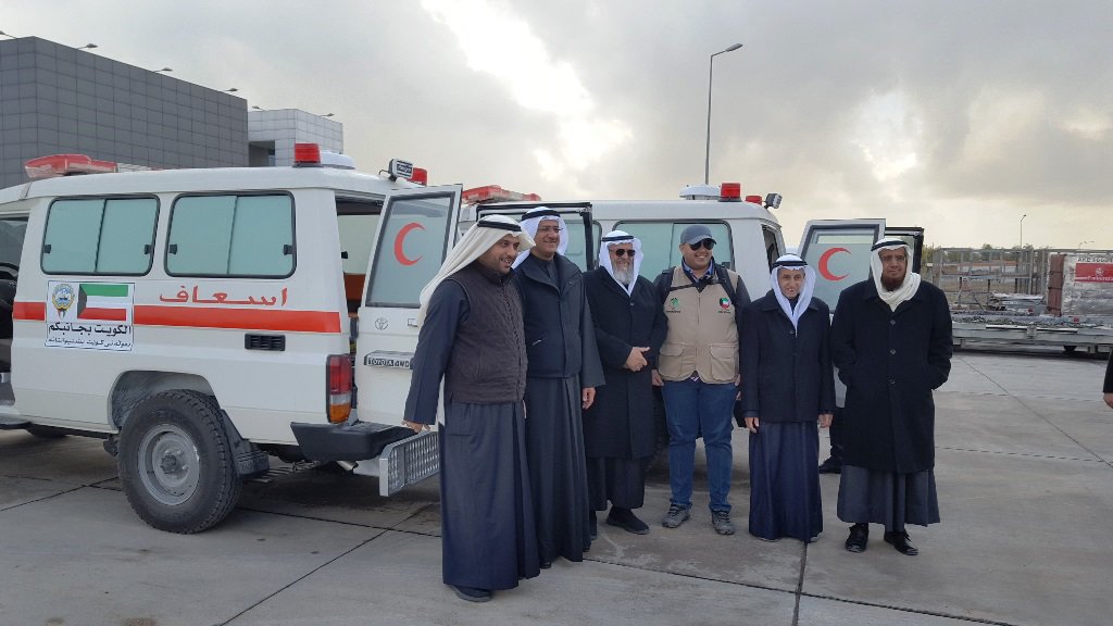 وصول شحنة ثالثة من المساعدات الطبية الكويتية إلى اربيل 