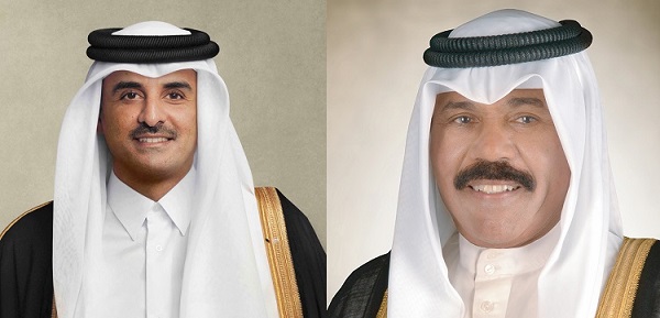 سمو الأمير يتلقى رسالة خطية من أمير قطر 