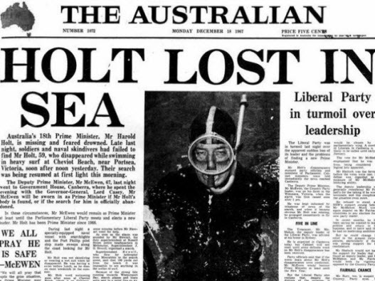 بعد عقود.. استمرار البحث عن رئيس وزراء أستراليا المختفى