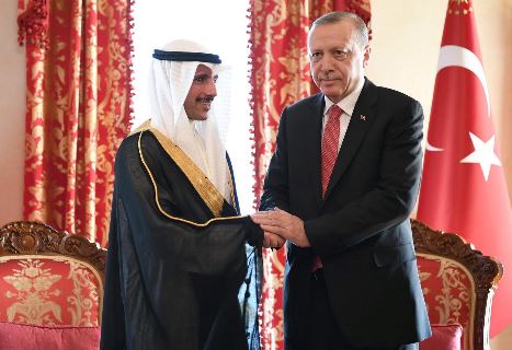 الغانم ينقل للرئيس التركي رسالة من سمو امير البلاد تتعلق باهمية حل الخلافات في المنطقة 