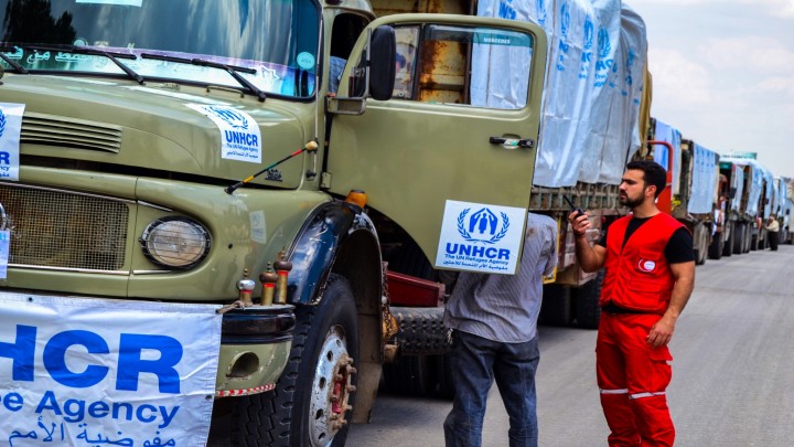 التحالف الدولي: اطنان من مساعدات الامم المتحدة تصل الى سوريا 