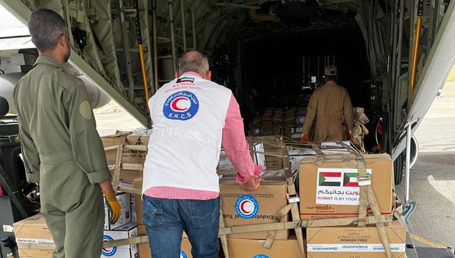 إقلاع الطائرة الـ14 من الجسر الجوي الكويتي لإغاثة السودان