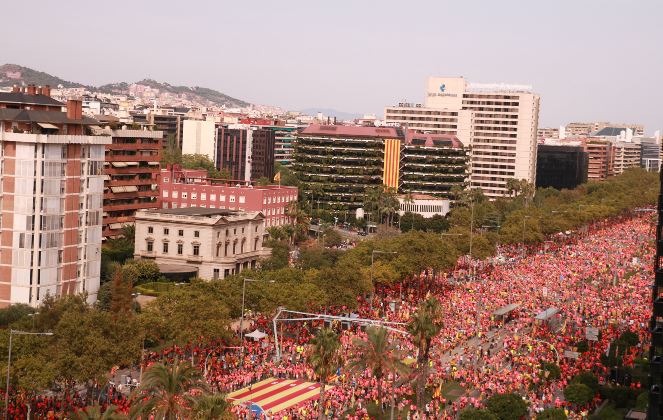 مسيرة حاشدة في "برشلونة" لتجديد المطالبة بالاستقلال عن اسبانيا 