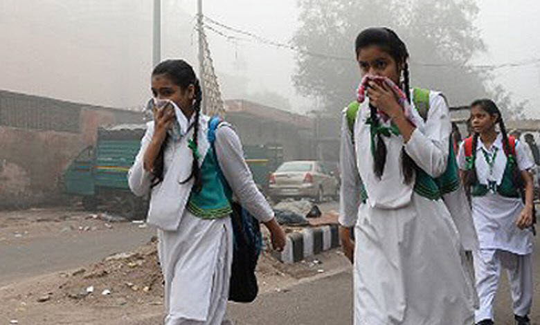  تلوث الهواء يغلق المدارس في نيودلهي