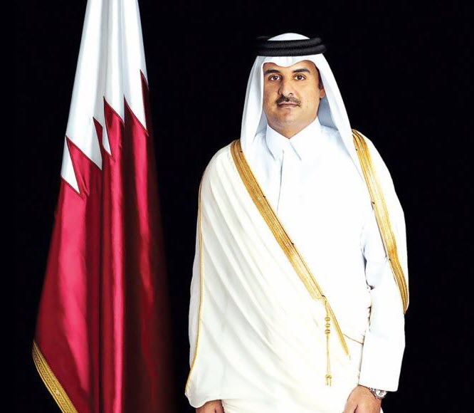 أمير قطر ضيف عزيز  على الكويت