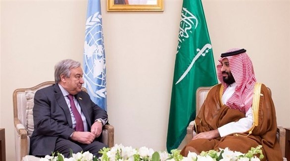 ولي العهد السعودي يلتقي الأمين العام للأمم المتحدة على هامش قمة العشرين