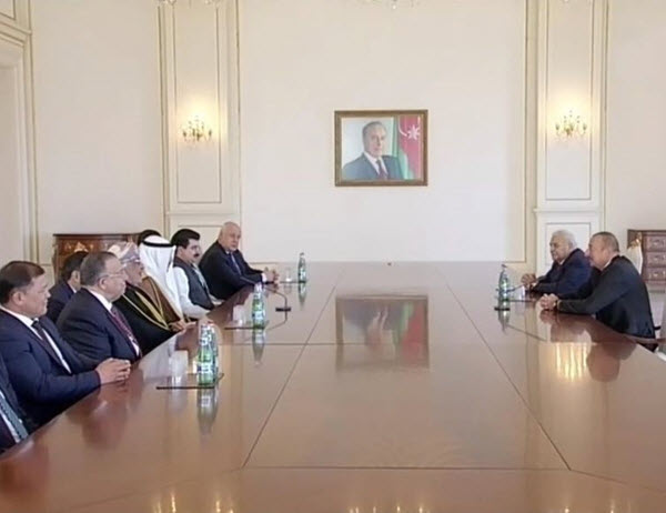 الغانم التقى رئيس جمهورية اذربيجان في باكو