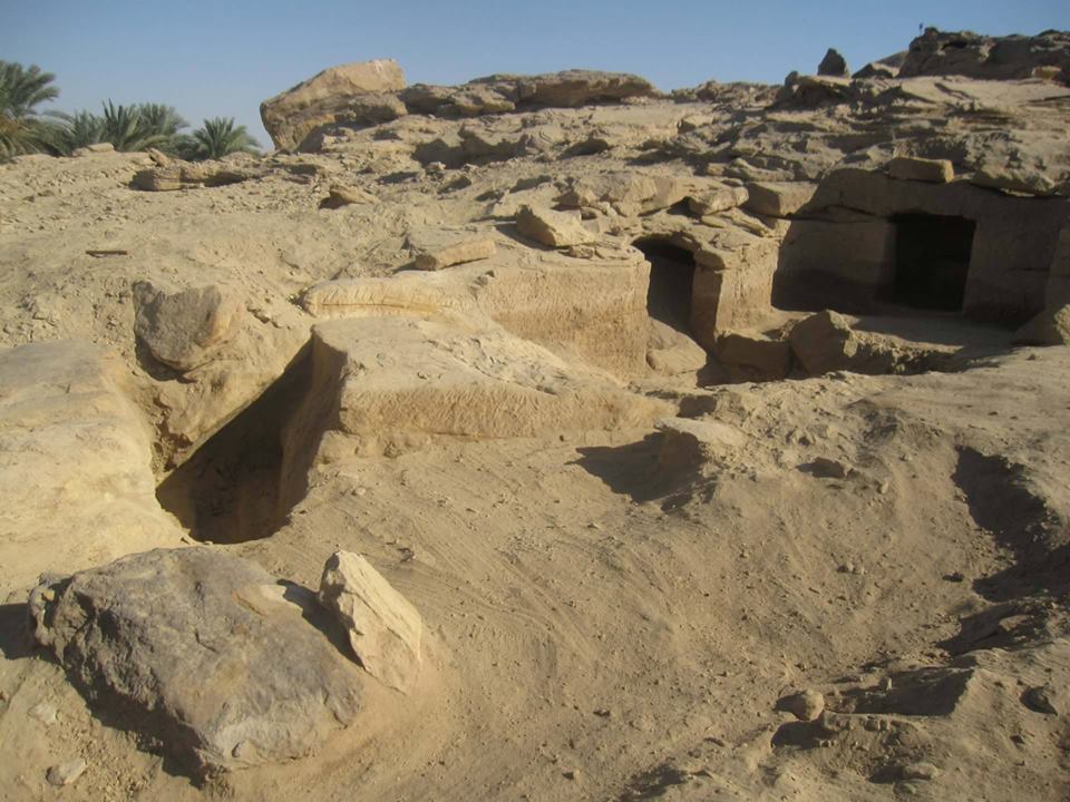  اكتشاف موقع أثري جديد بمحافظة أسوان جنوبي مصر 