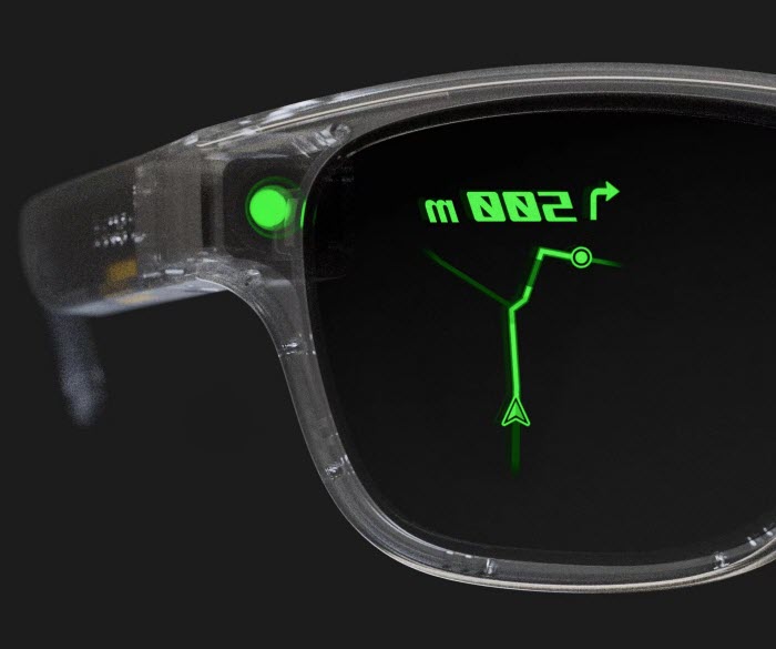  نظارات شمسية مدمجة بالواقع المعزز للدراجات النارية