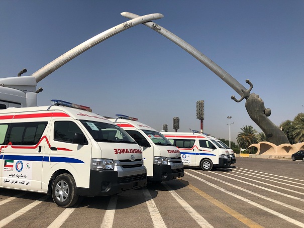 الكويت تهدي العراق سيارات إسعاف ومعدات طبية بقيمة 8ر1 مليون دولار