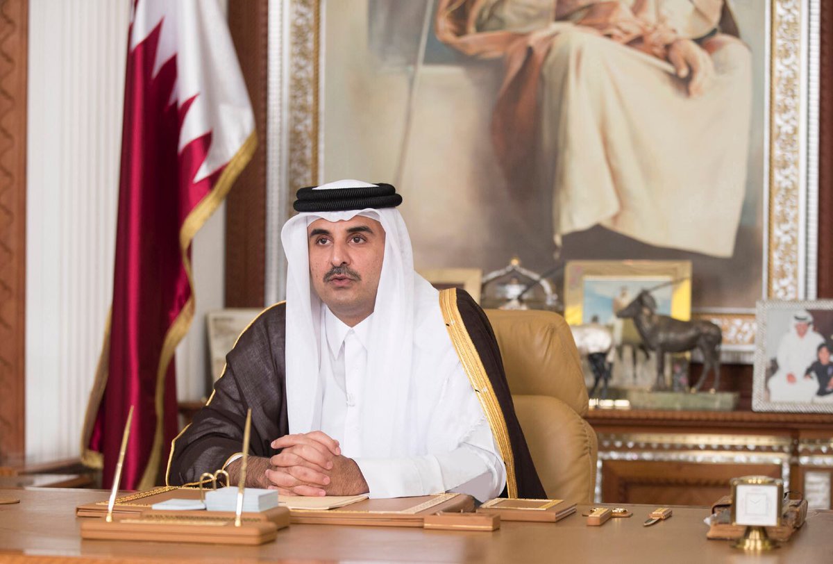 أمير قطر يثمن جهود الوساطة التي يقوم بها سمو أمير البلاد لحل الأزمة الخليجية  