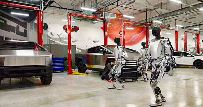  روبوت يعُض ويضرب مهندساً في مصنع تسلا للسيارات