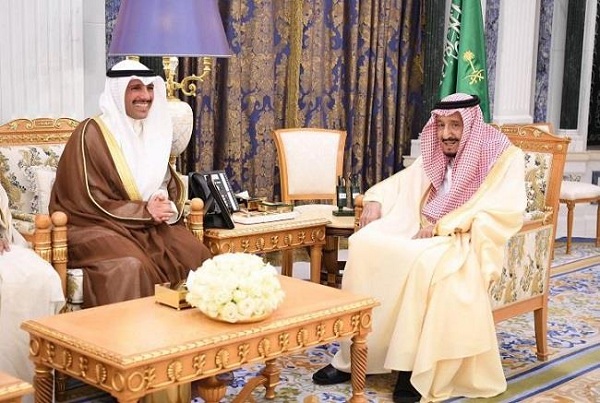 خادم الحرمين يستقبل الرئيس مرزوق الغانم والوفد البرلماني المرافق