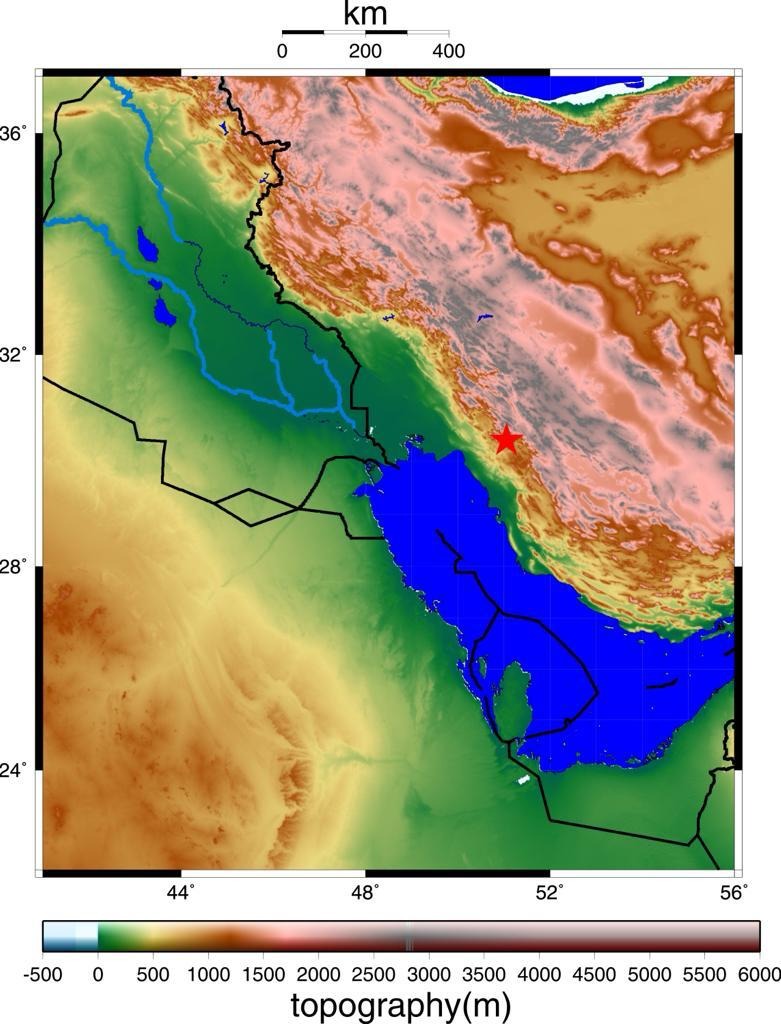 الشبكة الوطنية لرصد الزلازل: رصد زلزال بقوة "5 ريختر" غرب إيران