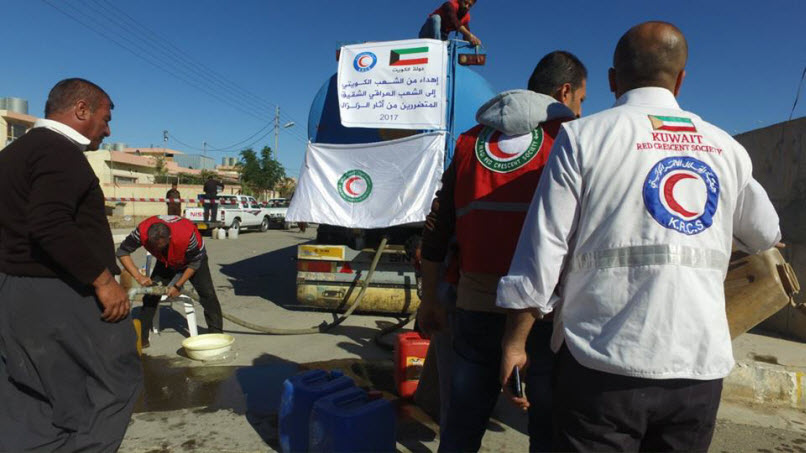 الكويت توزع 30 الف لتر من النفط الأبيض على متضرري زلزال اقليم كردستان 