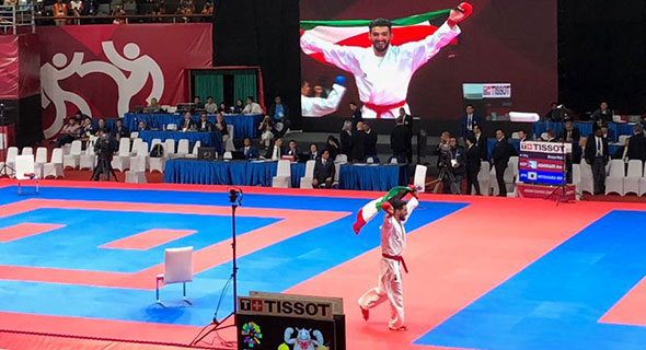 لاعب الكاراتيه احمد المسفر يفوز بالميدالية الفضية في دورة الألعاب الآسيوية باندونيسيا
