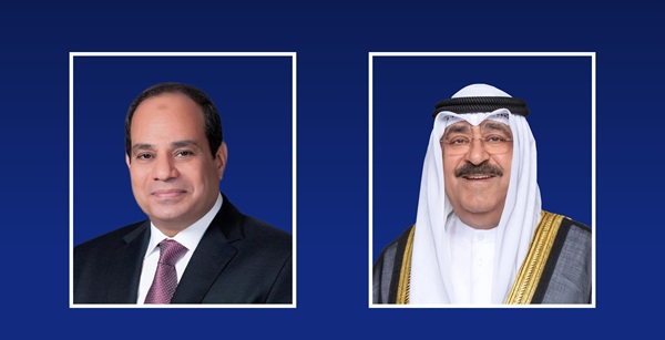 سمو أمير البلاد يتلقى اتصالًا هاتفيًّا من الرئيس المصري